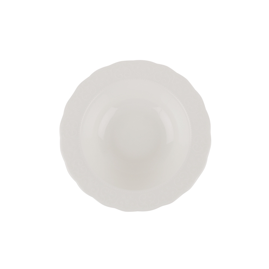 Jídelní sada 24 ks bílá/porcelán