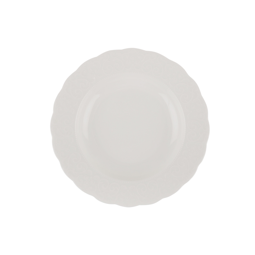 Jídelní sada 24 ks bílá/porcelán