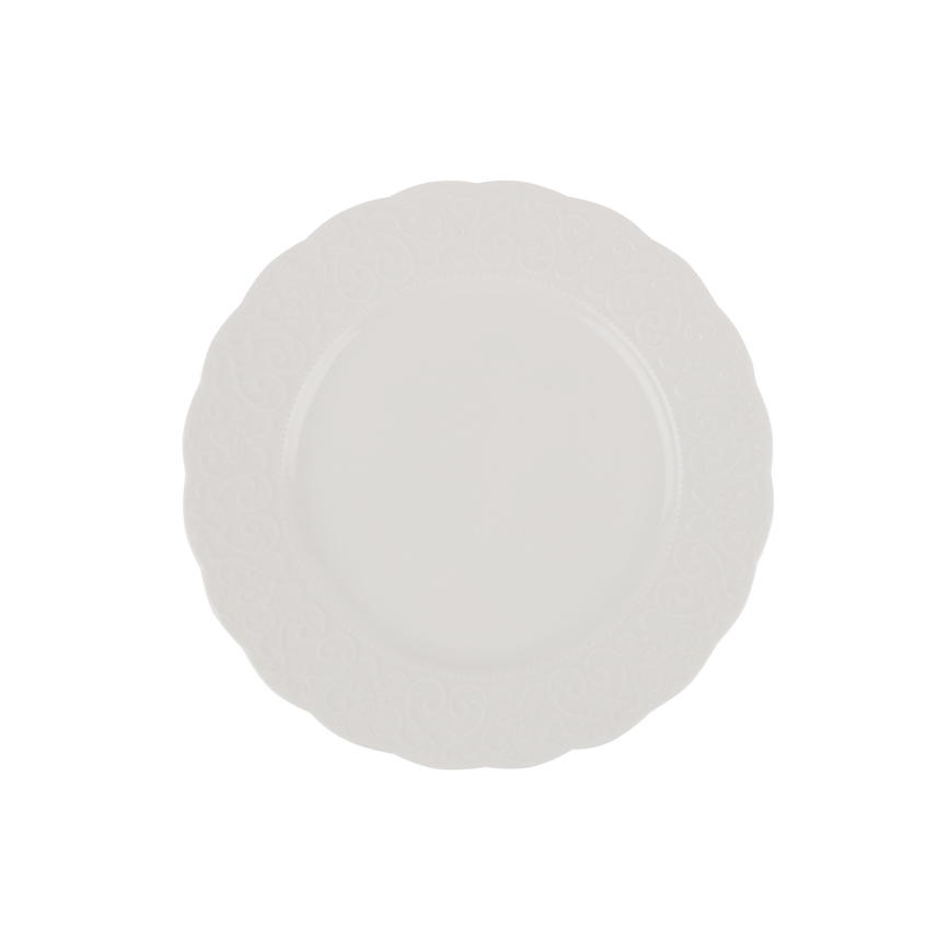 Jídelní sada 24 ks bílá/porcelán