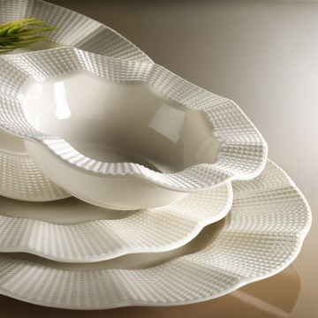 Jídelní sada 24 ks bílá/porcelán