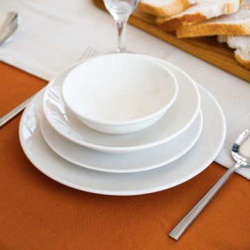 Jídelní sada 24 ks bílá/porcelán
