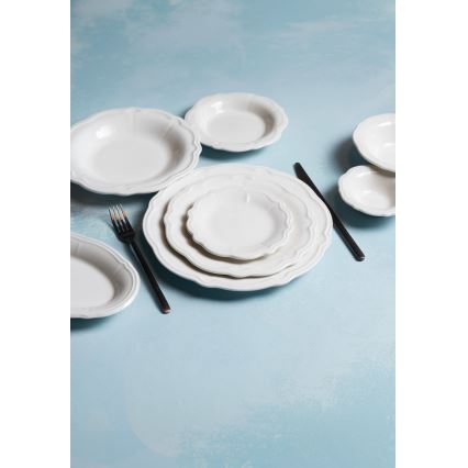 Jídelní sada 24 ks bílá/porcelán