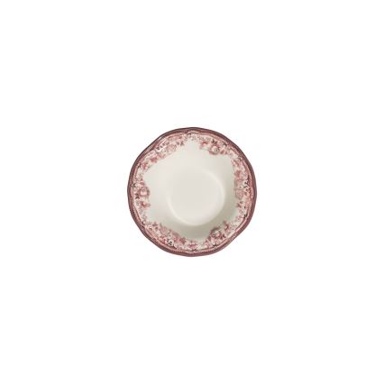 Jídelní sada 24 ks bílá/růžová/porcelán
