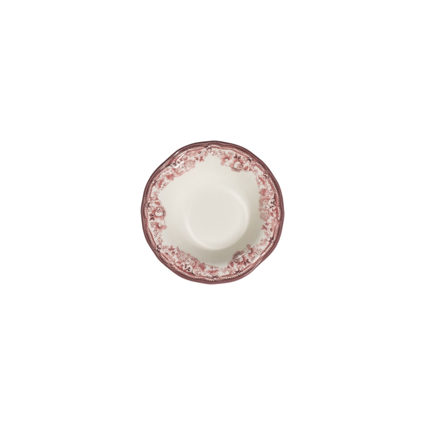 Jídelní sada 24 ks bílá/růžová/porcelán