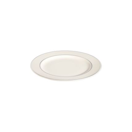 Jídelní sada 24 ks bílá/stříbrná/porcelán