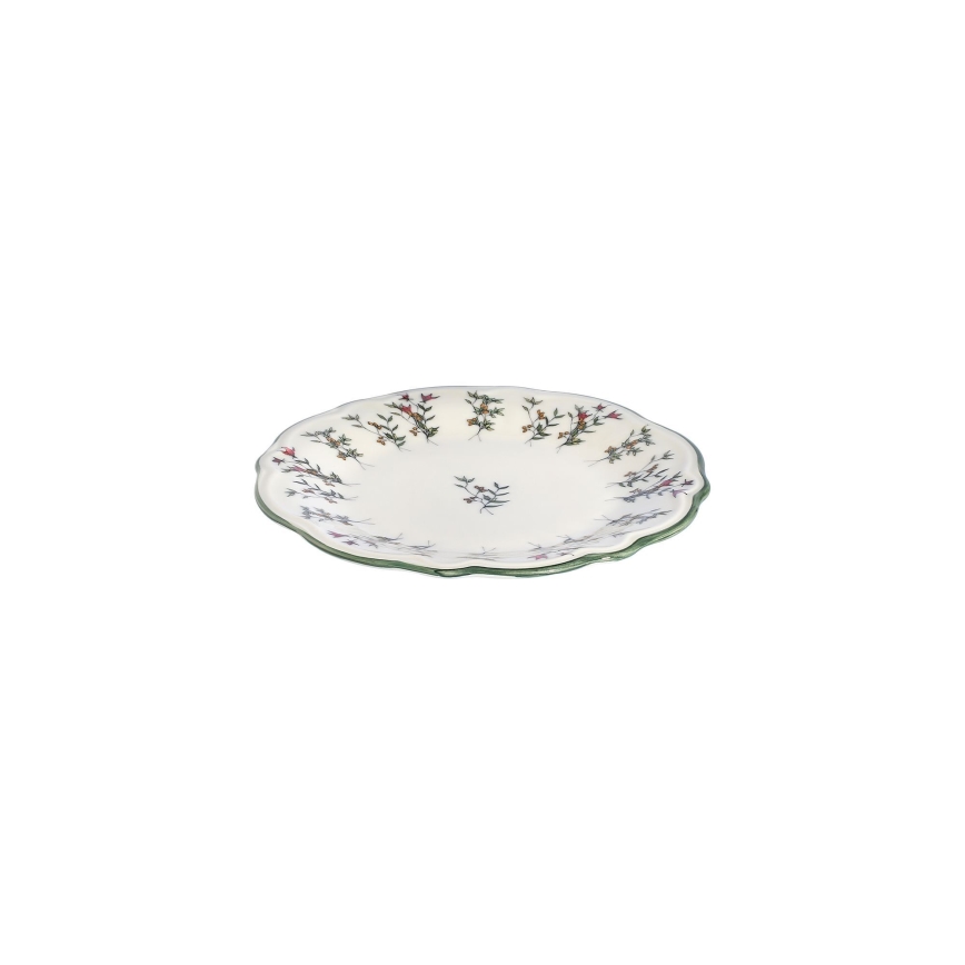 Jídelní sada 24 ks bílá/zelená/červená/porcelán