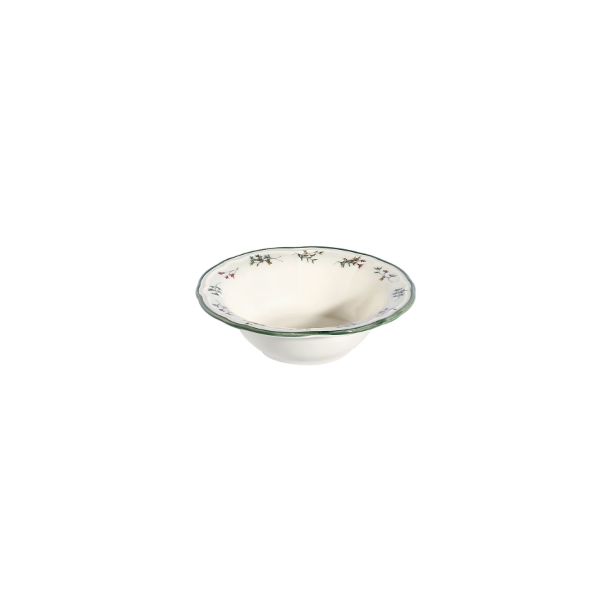 Jídelní sada 24 ks bílá/zelená/červená/porcelán