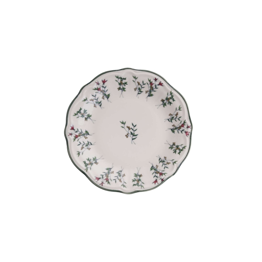 Jídelní sada 24 ks bílá/zelená/porcelán