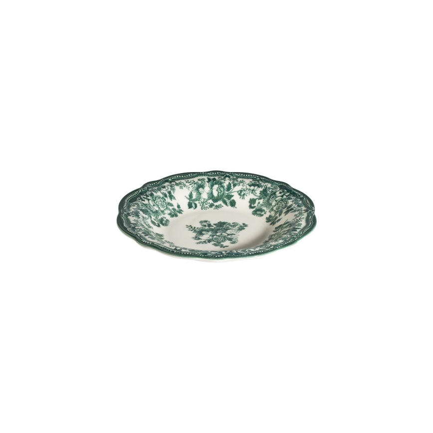 Jídelní sada 24 ks bílá/zelená/porcelán