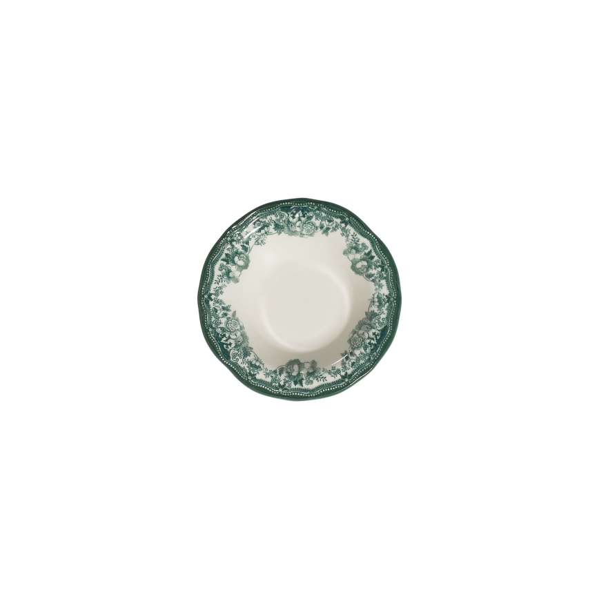 Jídelní sada 24 ks bílá/zelená/porcelán