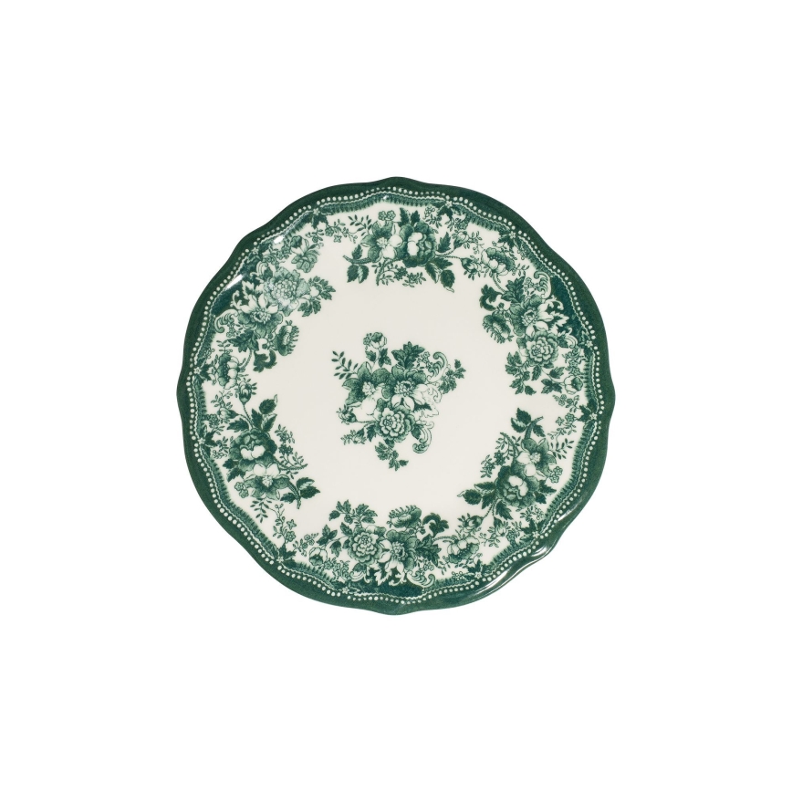 Jídelní sada 24 ks bílá/zelená/porcelán