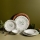 Jídelní sada 24 ks bílá/zelená/porcelán