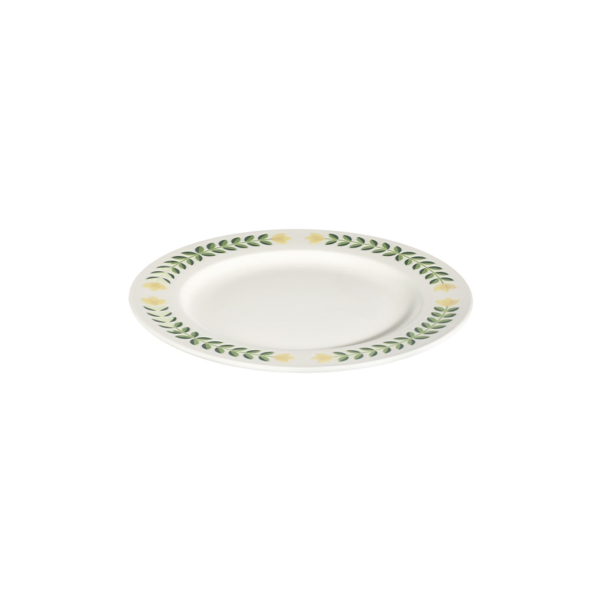 Jídelní sada 24 ks bílá/zelená/žlutá/porcelán