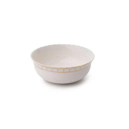 Jídelní sada 24 ks bílá/zlatá/porcelán