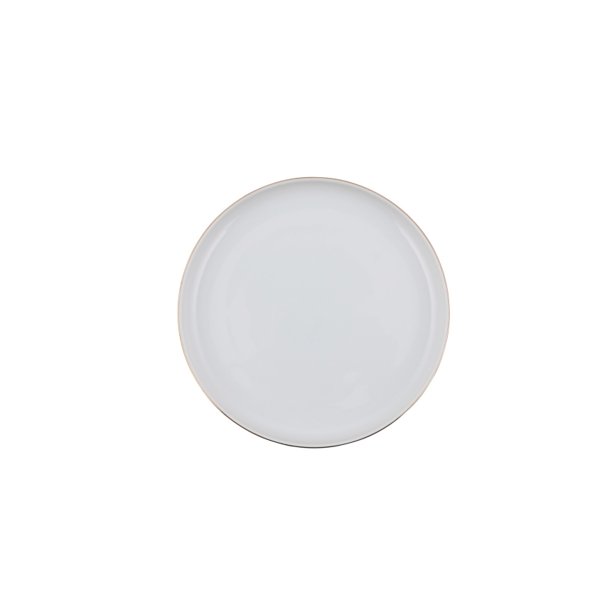 Jídelní sada 24 ks bílá/zlatá/porcelán
