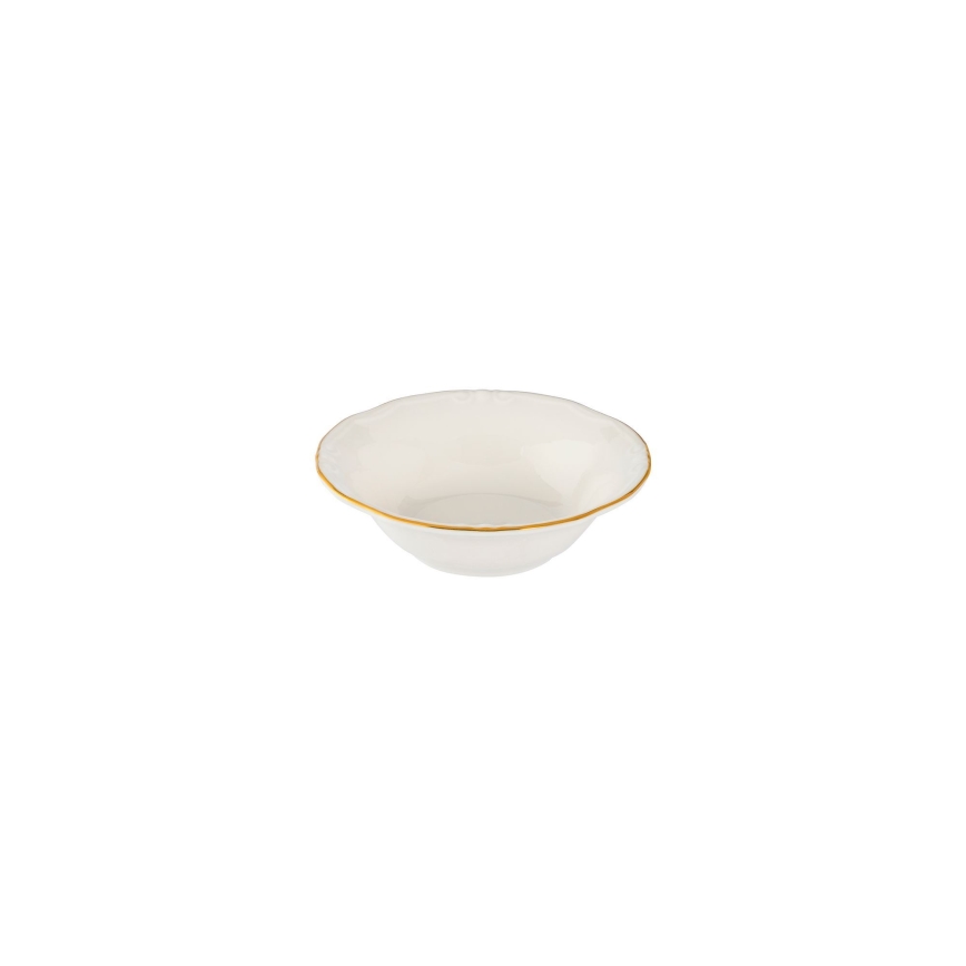 Jídelní sada 24 ks bílá/zlatá/porcelán