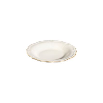 Jídelní sada 24 ks bílá/zlatá/porcelán