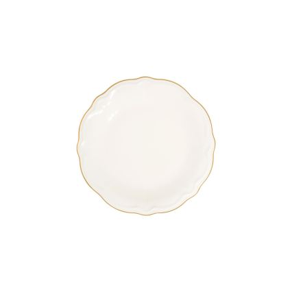 Jídelní sada 24 ks bílá/zlatá/porcelán