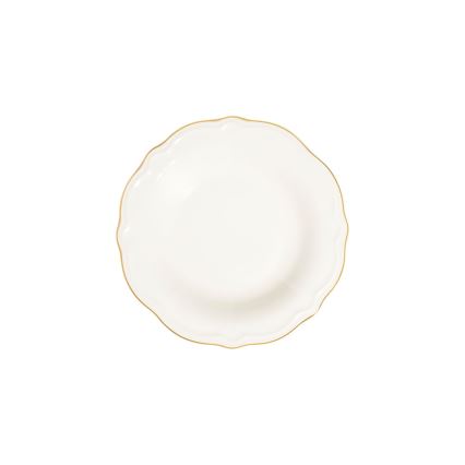 Jídelní sada 24 ks bílá/zlatá/porcelán