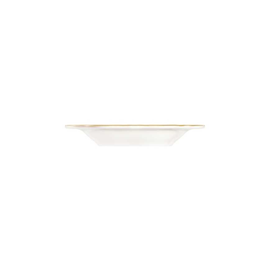 Jídelní sada 24 ks bílá/zlatá/porcelán