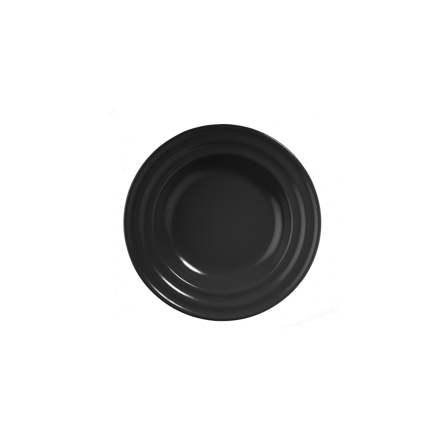 Jídelní sada 24 ks černá/porcelán