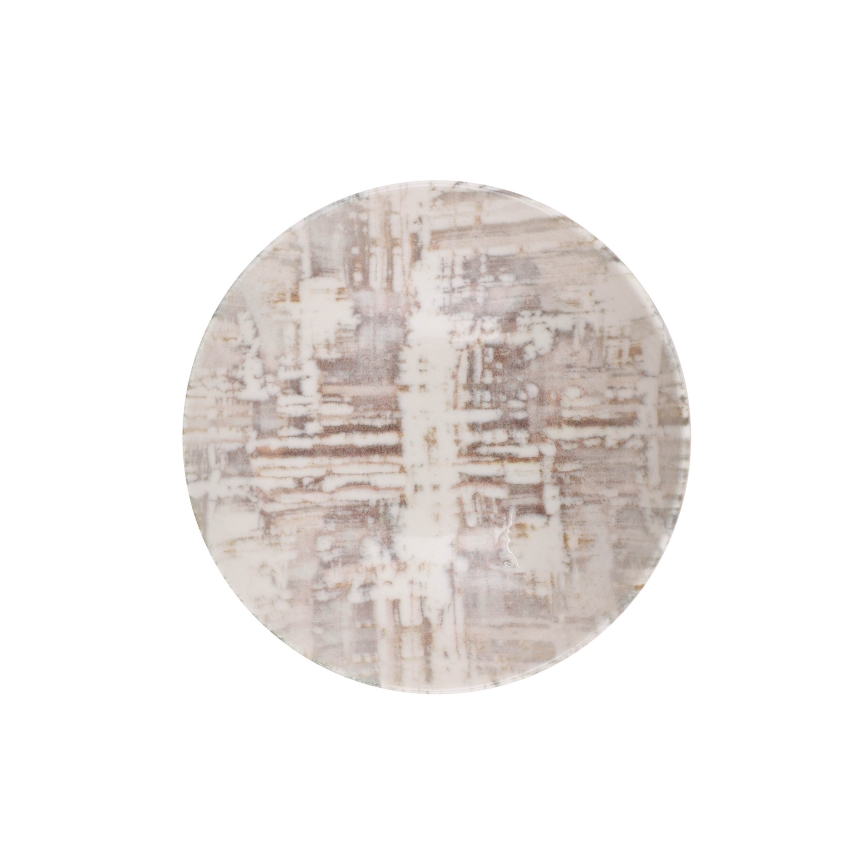 Jídelní sada 24 ks hnědá/bílá/porcelán