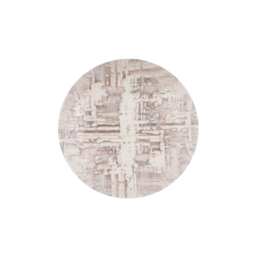 Jídelní sada 24 ks hnědá/bílá/porcelán