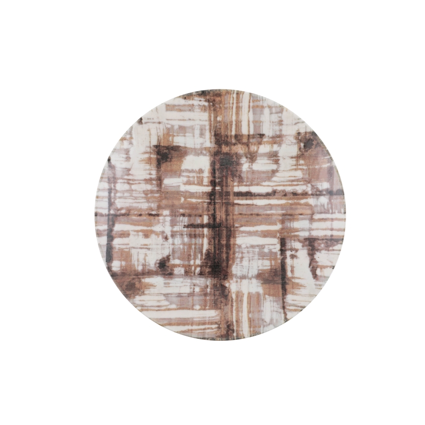 Jídelní sada 24 ks hnědá/bílá/porcelán