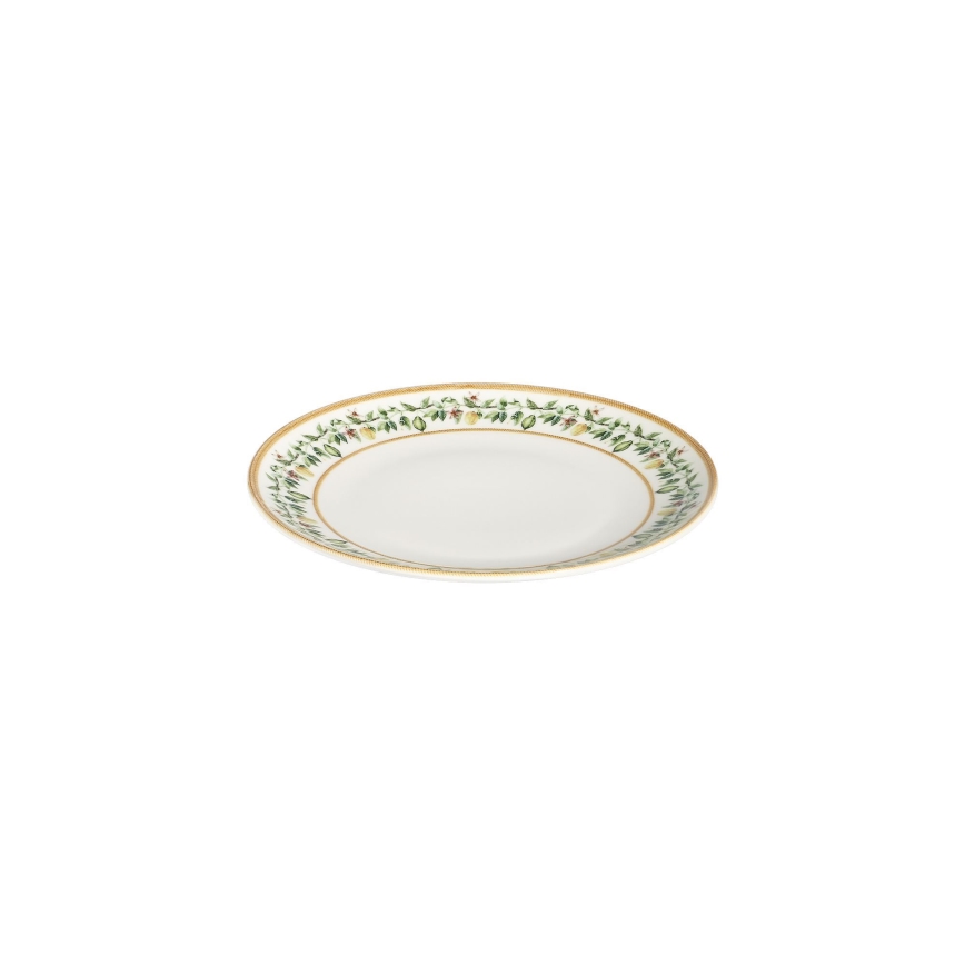 Jídelní sada 24 ks krémová/béžová/zelená/porcelán