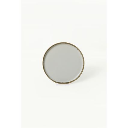 Jídelní sada 24 ks krémová/hnědá/keramika