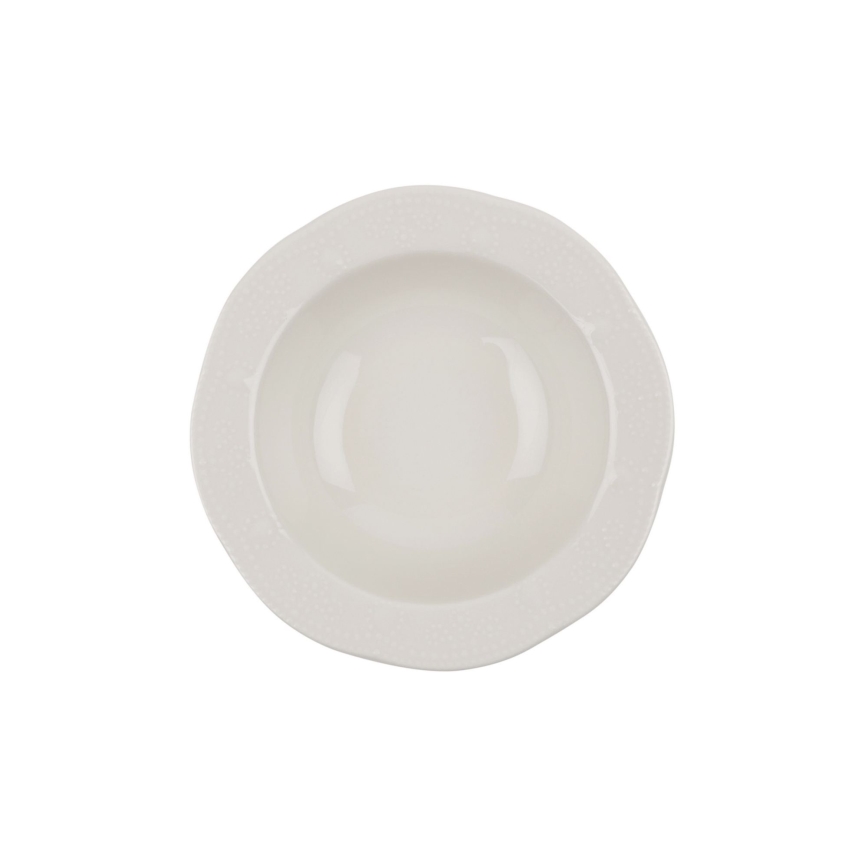 Jídelní sada 24 ks krémová/porcelán