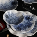 Jídelní sada 24 ks modrá/porcelán