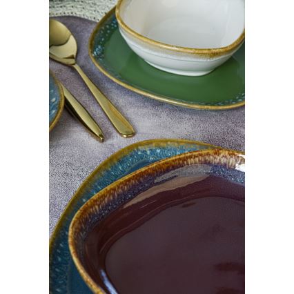 Jídelní sada 24 ks pestrobarevná/kamenina