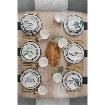 Jídelní sada 24 ks pestrobarevná/kamenina