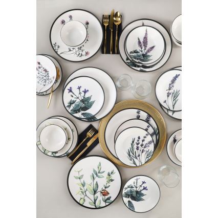 Jídelní sada 24 ks pestrobarevná/kamenina