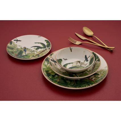 Jídelní sada 24 ks pestrobarevná/keramika