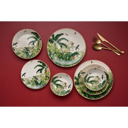 Jídelní sada 24 ks pestrobarevná/keramika