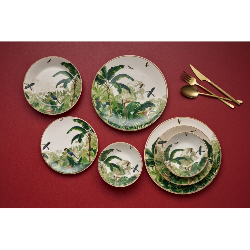 Jídelní sada 24 ks pestrobarevná/keramika