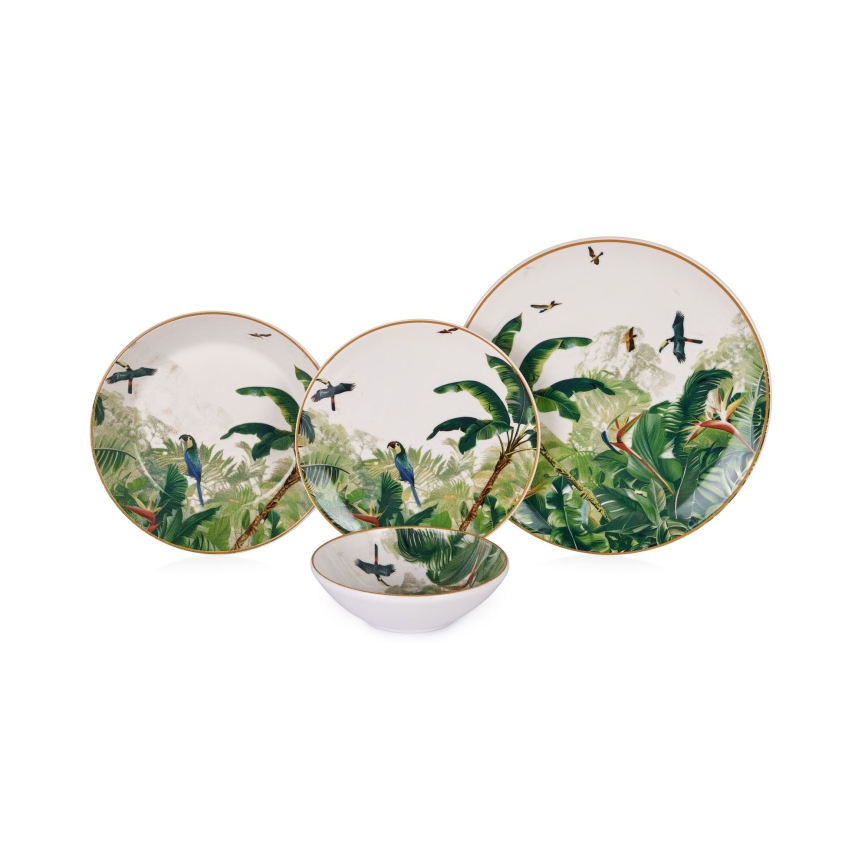 Jídelní sada 24 ks pestrobarevná/keramika