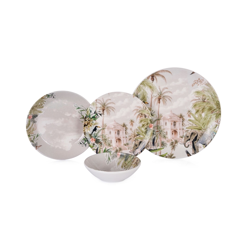 Jídelní sada 24 ks pestrobarevná/keramika