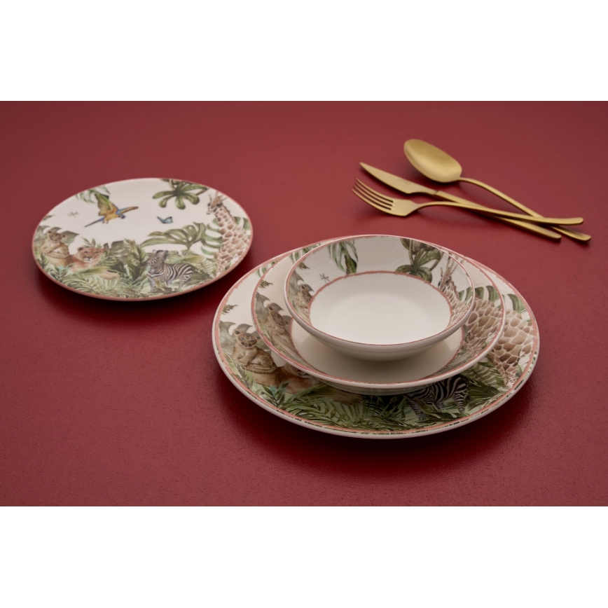 Jídelní sada 24 ks pestrobarevná/keramika