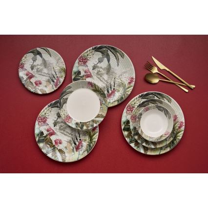 Jídelní sada 24 ks pestrobarevná/keramika