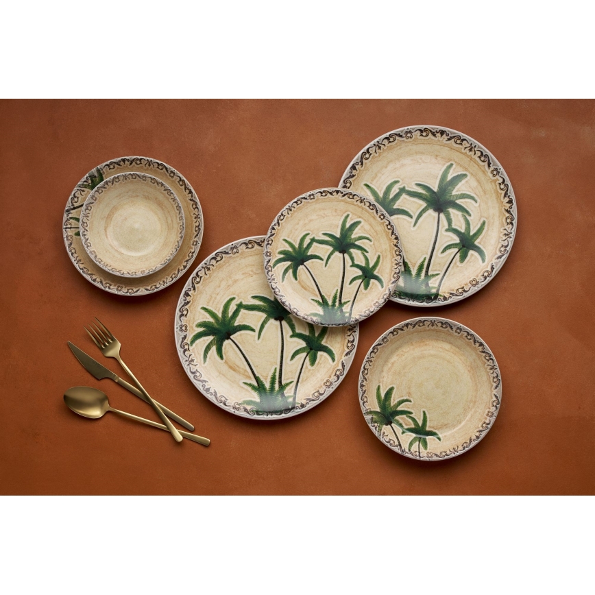 Jídelní sada 24 ks pestrobarevná/keramika