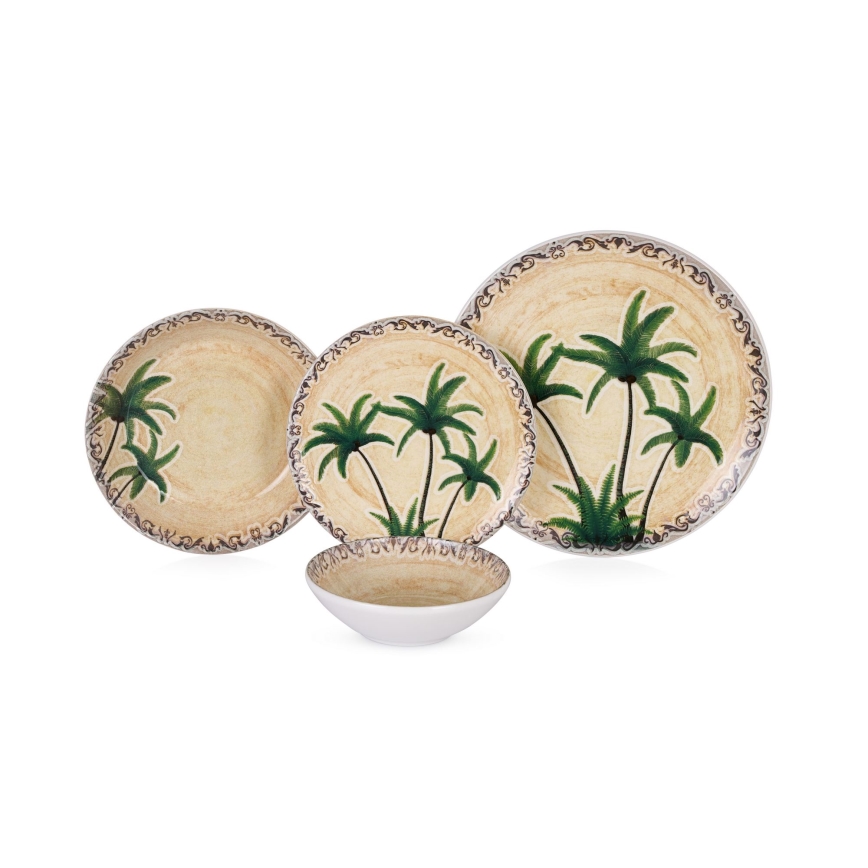 Jídelní sada 24 ks pestrobarevná/keramika