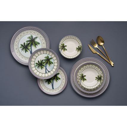 Jídelní sada 24 ks pestrobarevná/keramika