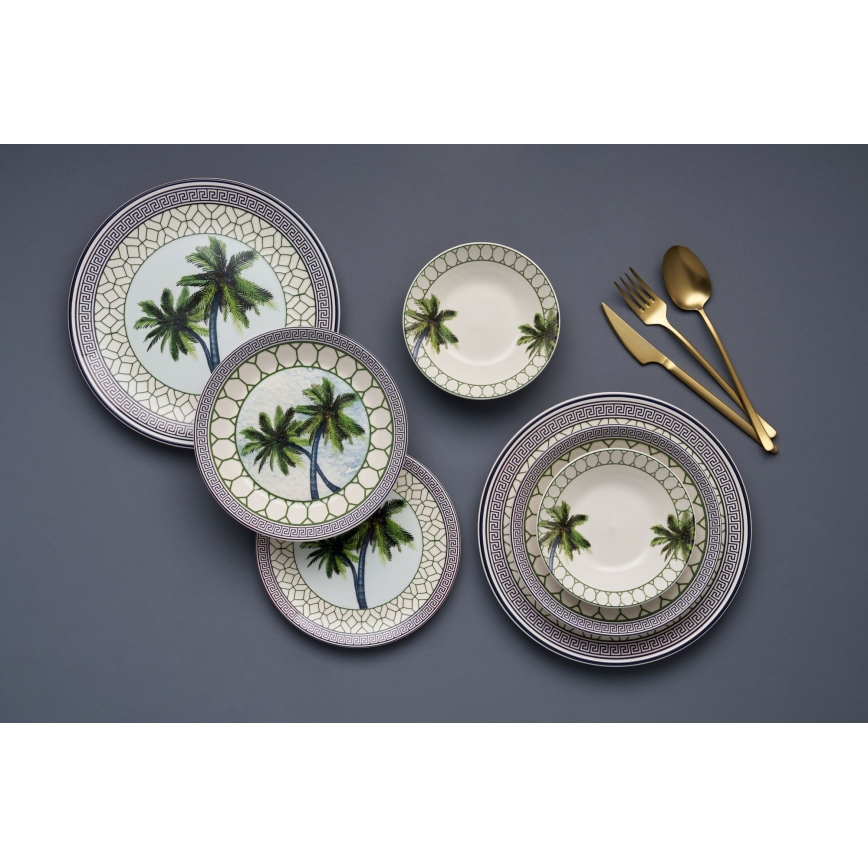 Jídelní sada 24 ks pestrobarevná/keramika