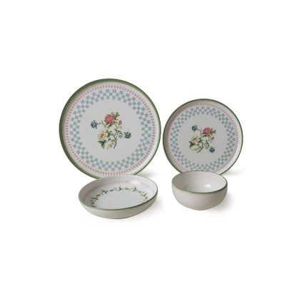 Jídelní sada 24 ks pestrobarevná/keramika