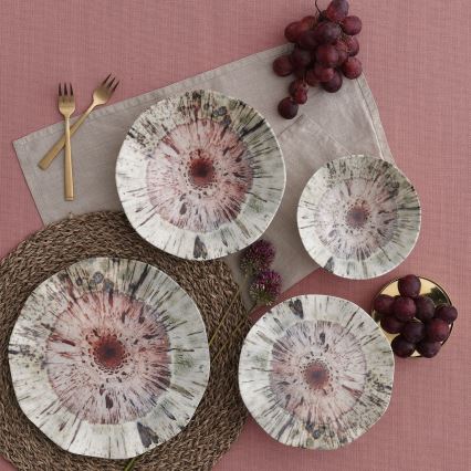 Jídelní sada 24 ks pestrobarevná/porcelán