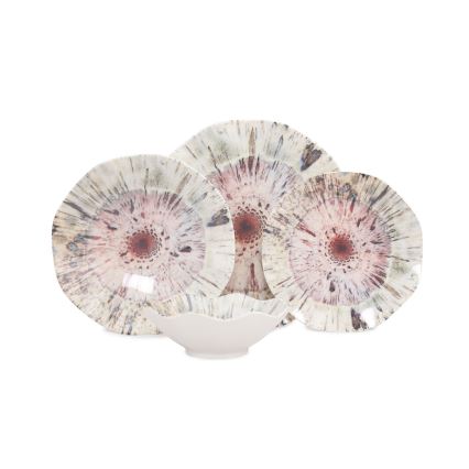 Jídelní sada 24 ks pestrobarevná/porcelán