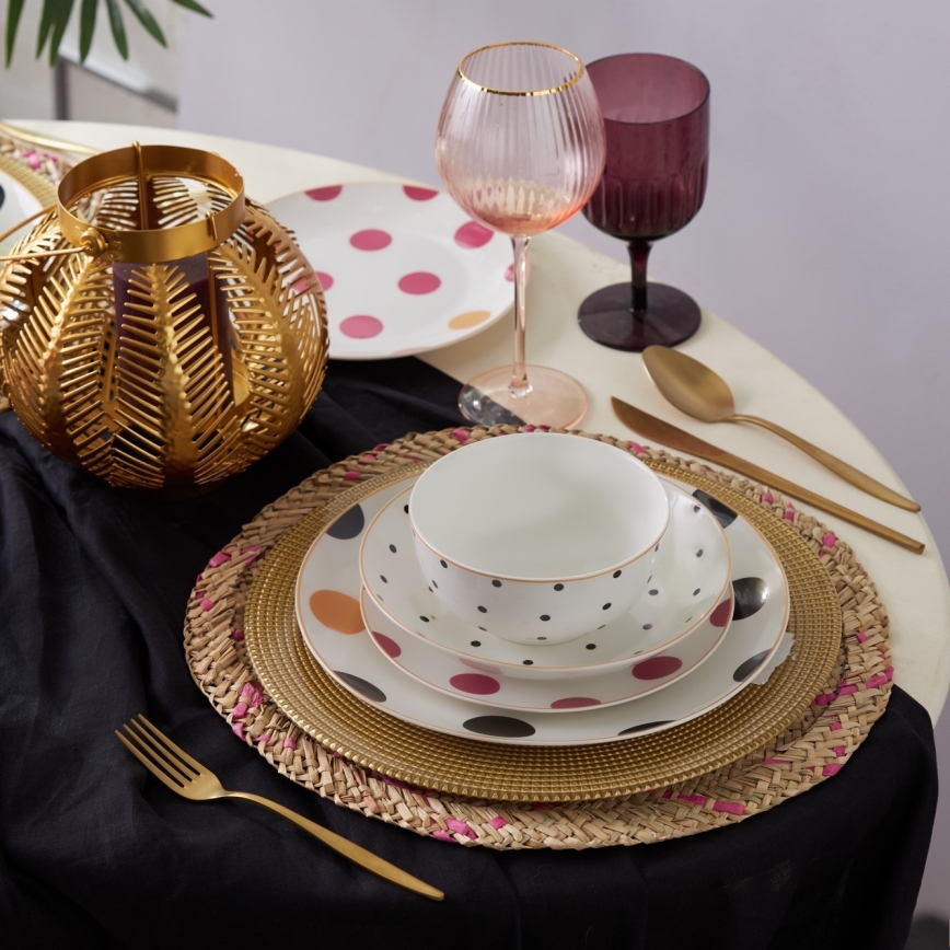 Jídelní sada 24 ks pestrobarevná/porcelán